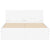 Bed Frame with LED without Mattress White 135x190 cm