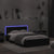 Bed Frame with LED without Mattress Black 135x190 cm