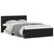 Bed Frame with LED without Mattress Black 135x190 cm