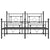 Metal Bed Frame without Mattress with Footboard Black 150x200 cm