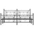 Metal Bed Frame without Mattress with Footboard Black 183x203 cm King