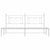Metal Bed Frame without Mattress with Headboard White 183x203 cm King