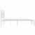 Metal Bed Frame without Mattress with Headboard White 183x203 cm King