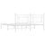 Metal Bed Frame without Mattress with Headboard White 183x203 cm King