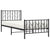 Metal Bed Frame without Mattress with Footboard Black 90x190 cm
