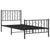 Metal Bed Frame without Mattress with Footboard Black 90x190 cm