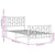Metal Bed Frame without Mattress with Footboard Black 90x190 cm