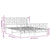 Metal Bed Frame without Mattress with Footboard Black 150x200 cm