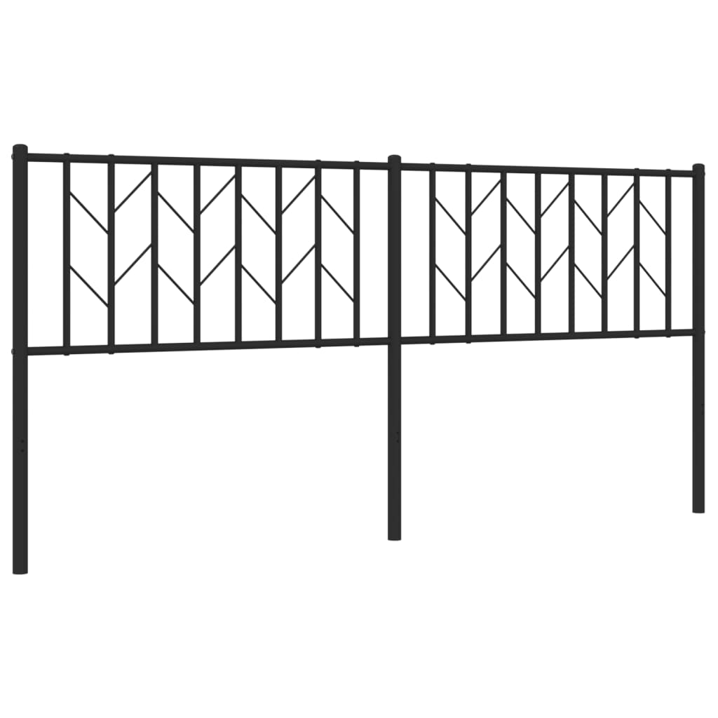 Metal Headboard Black 183 cm King