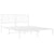 Metal Bed Frame without Mattress with Headboard White 150x200 cm