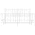 Metal Bed Frame without Mattress with Footboard White 150x200 cm