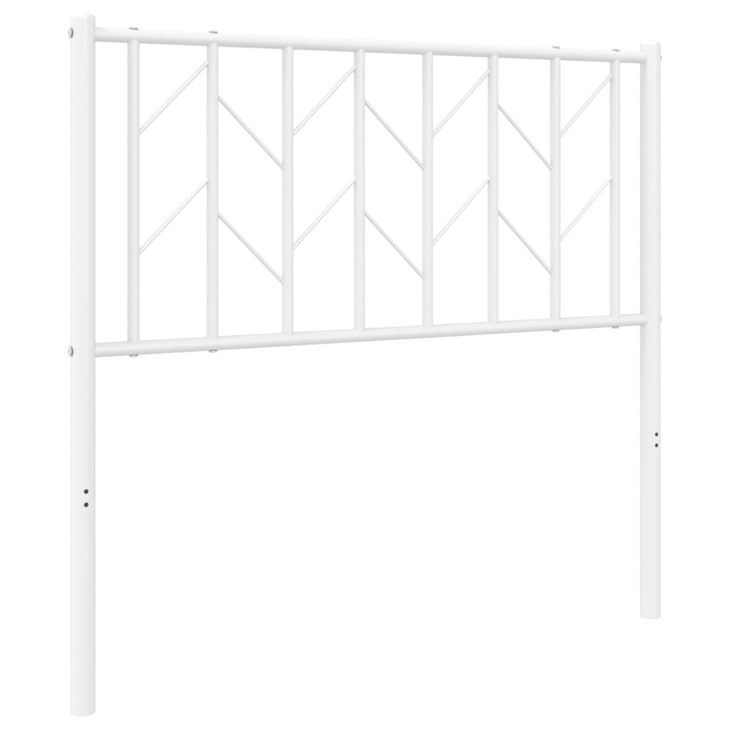 Metal Headboard White 90 cm