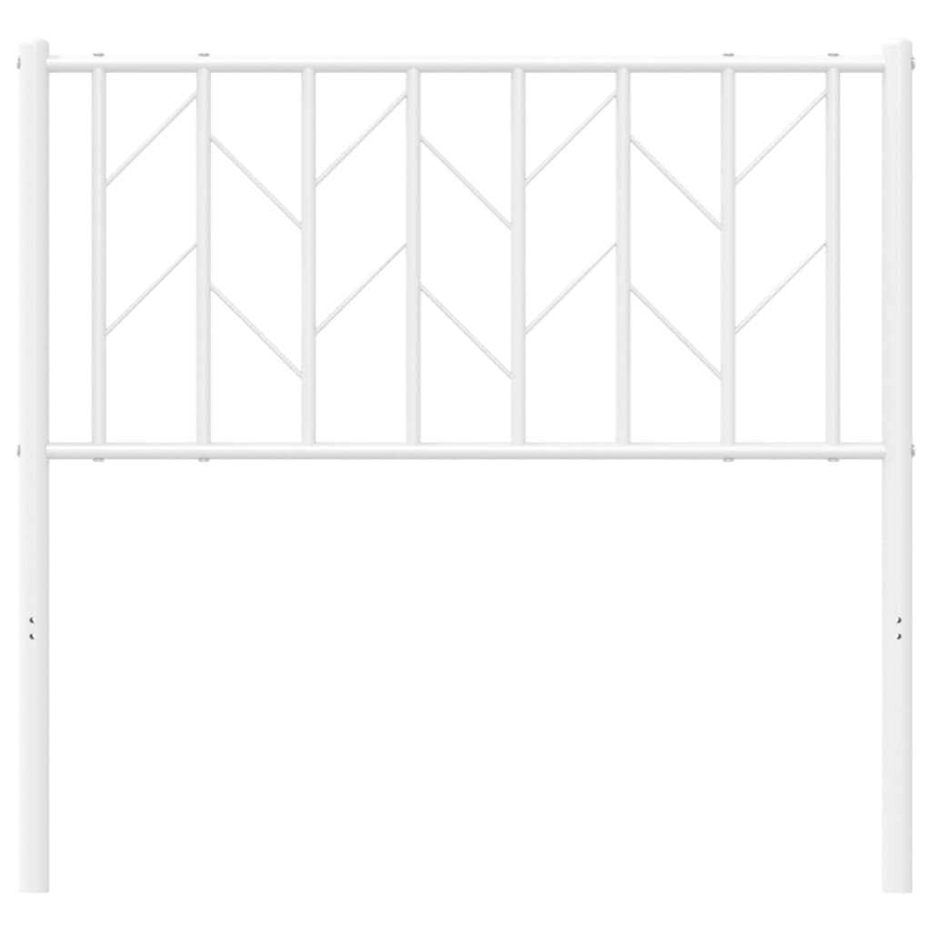 Metal Headboard White 90 cm