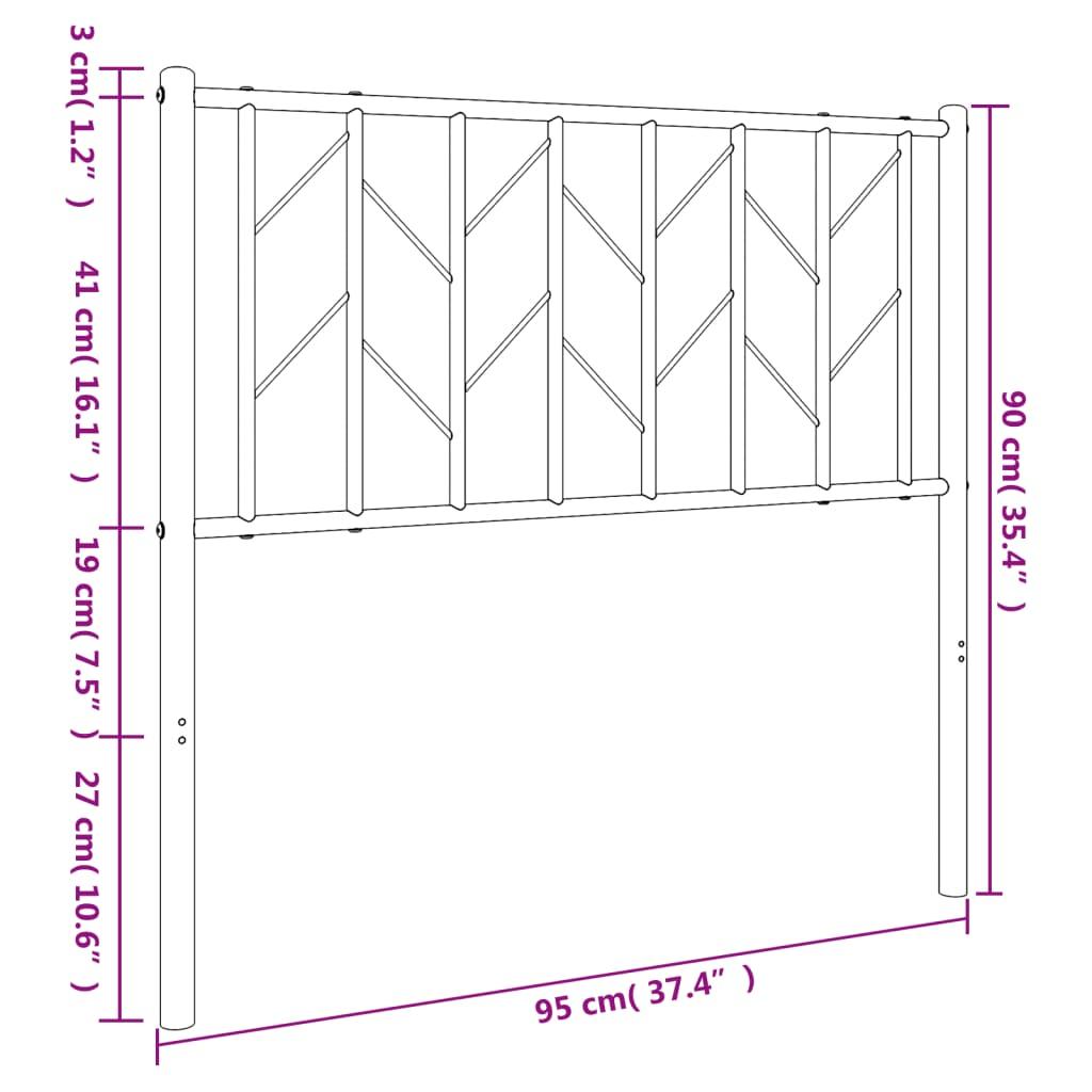 Metal Replace Headboard White 90 cm