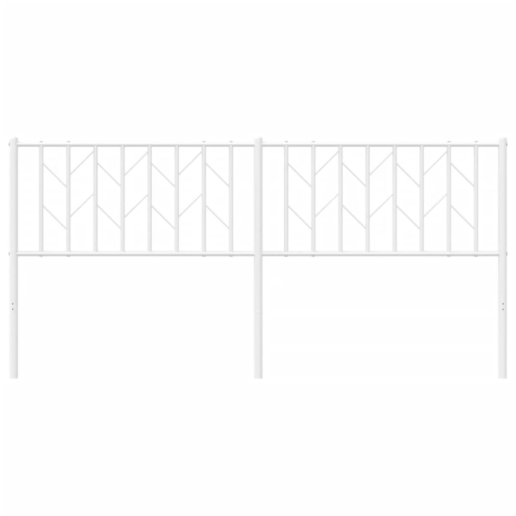 Metal Headboard White 183 cm King