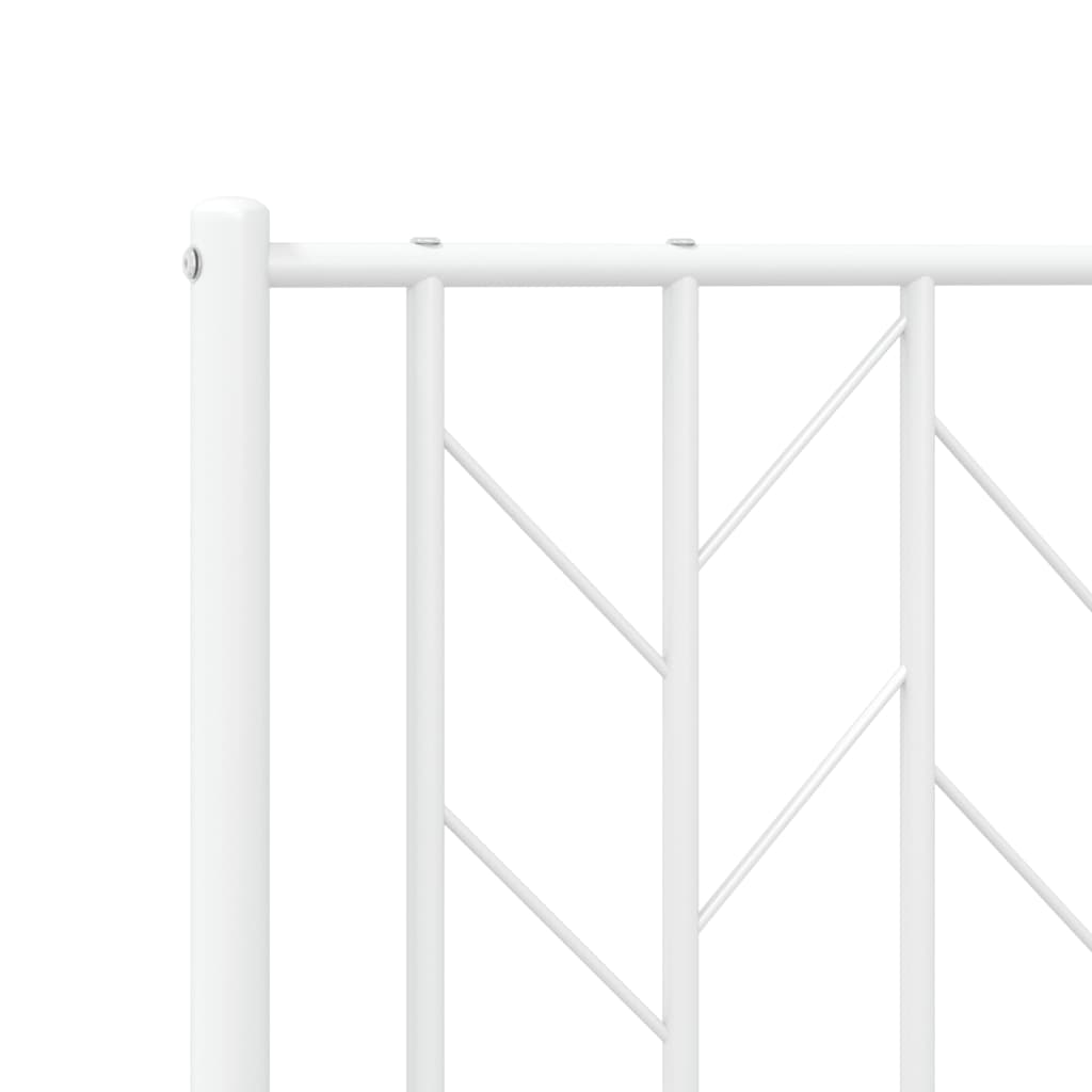 Metal Headboard White 183 cm King