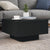 Coffee Table with LED Lights Black 55x55x31 cm