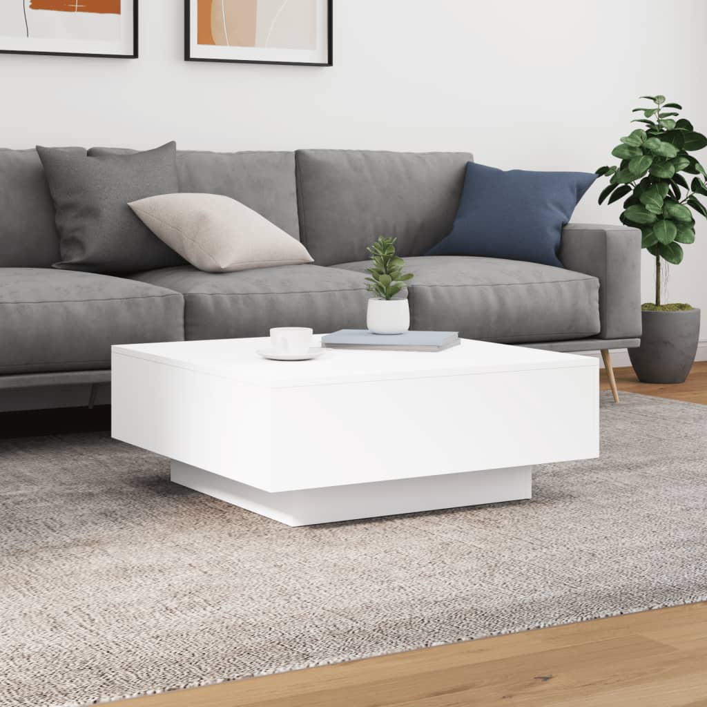 Coffee Table White 80x80x31 cm Engineered Wood