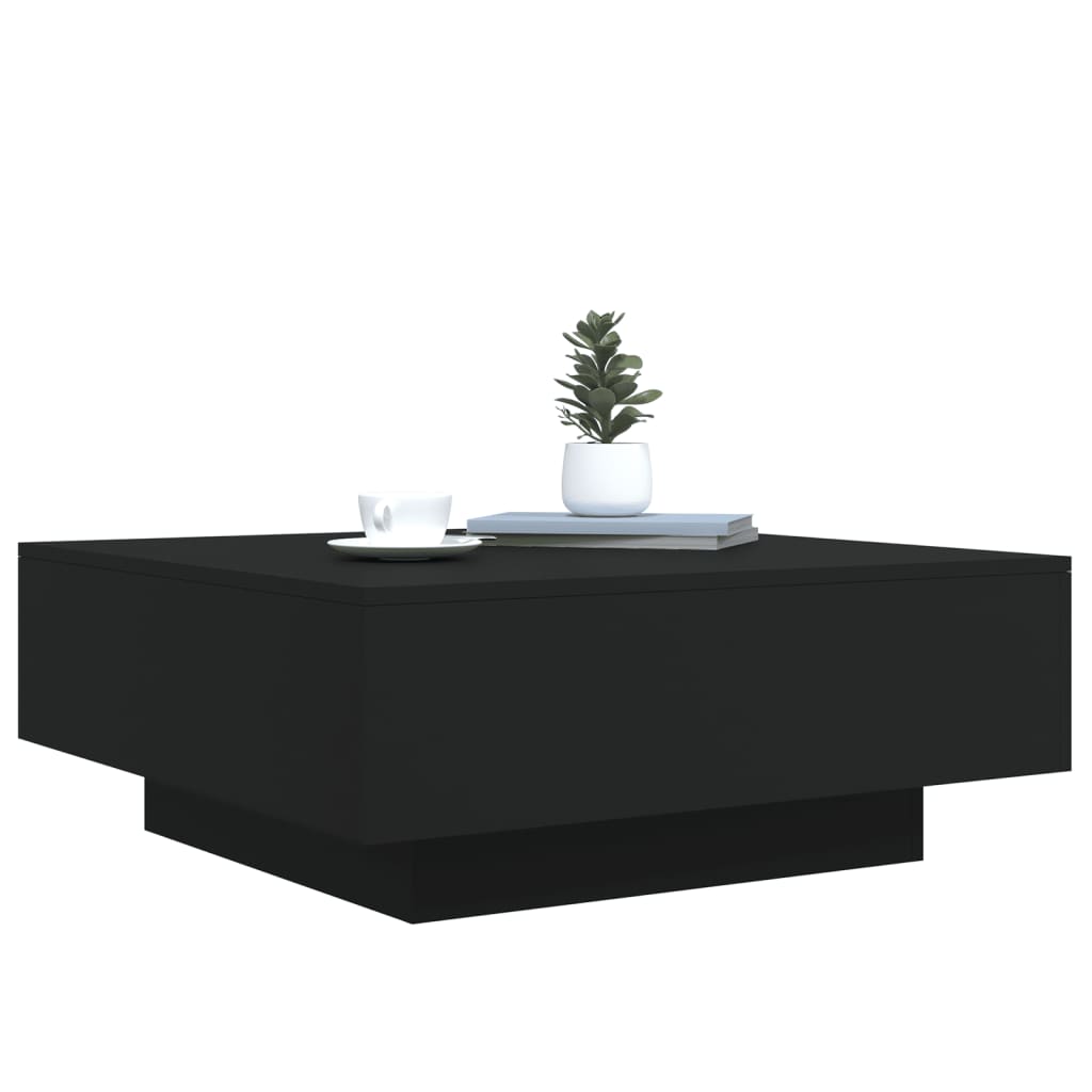 Coffee Table Black 80x80x31 cm Engineered Wood