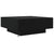 Coffee Table with LED Lights Black 80x80x31 cm