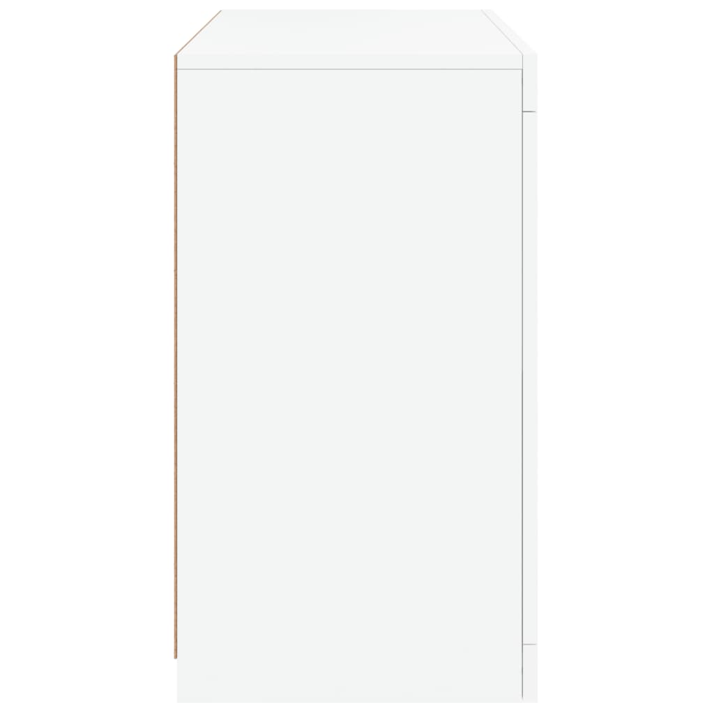 Sideboard with LED Lights White 60.5x37x67 cm