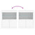 Sideboard with LED Lights White 60.5x37x67 cm