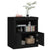 Sideboard with LED Lights Black 60.5x37x67 cm