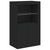 Side Cabinet with LED Lights Black Engineered Wood