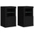 Side Cabinets with LED Lights 2 pcs Black Engineered Wood