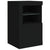 Side Cabinets with LED Lights 2 pcs Black Engineered Wood