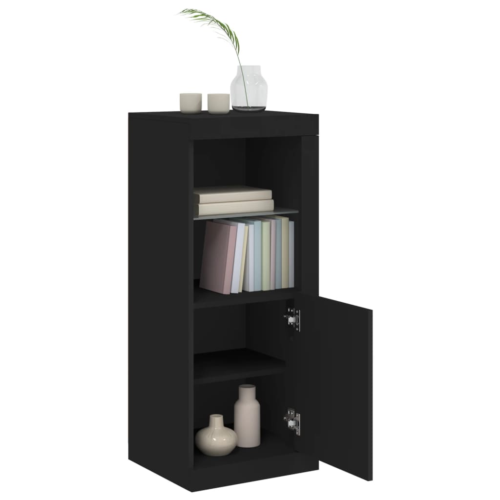 Sideboard with LED Lights Black 41x37x100 cm