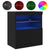 Sideboard with LED Lights Black 60x37x67 cm