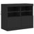 Sideboard with LED Lights Black 81x37x67 cm