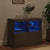 Sideboard with LED Lights Black 81x37x67 cm