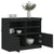 Sideboard with LED Lights Black 81x37x67 cm