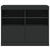 Sideboard with LED Lights Black 81x37x67 cm
