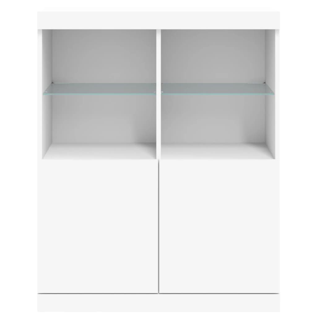 Sideboard with LED Lights White 81x37x100 cm