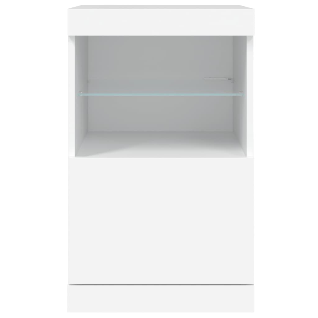 Sideboard with LED Lights White 41x37x67 cm