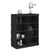 Sideboard with LED Lights Black 81x37x100 cm