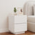 Bedside Cabinets with LED Lights 2 pcs White Engineered Wood