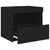 Bedside Cabinet with LED Lights Black 50x40x45 cm