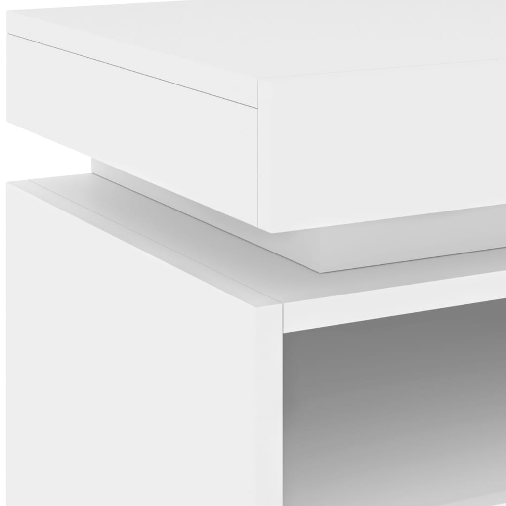 Bedside Cabinets with LED Lights 2 pcs White 40x39x48.5 cm