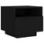 Bedside Cabinet with LED Lights Black 40x39x37 cm