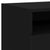 Bedside Cabinet with LED Lights Black 40x39x37 cm