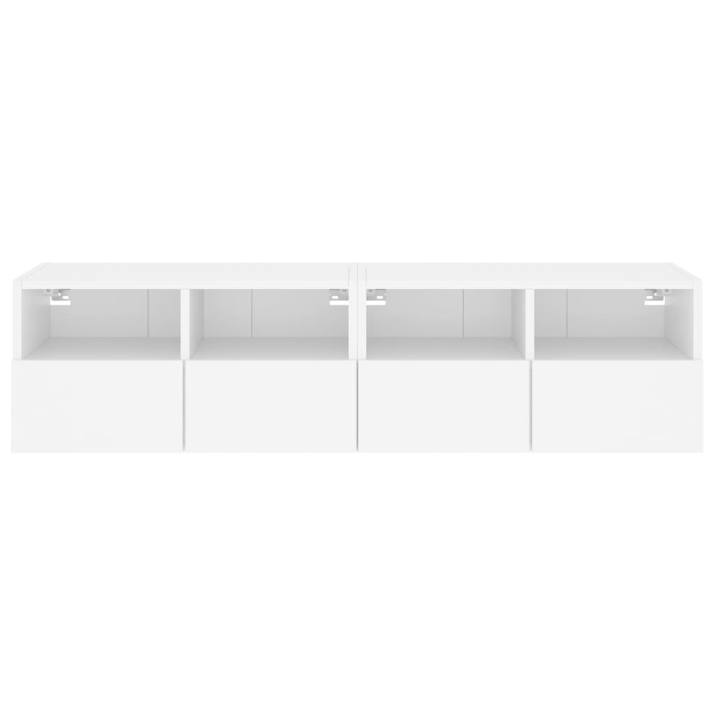 TV Wall Cabinets 2 pcs White 60x30x30 cm Engineered Wood