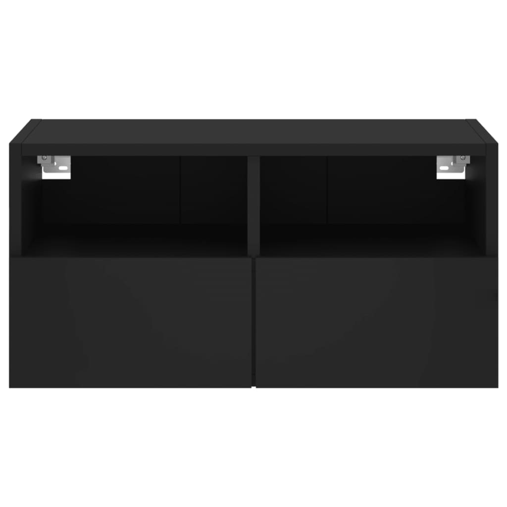 TV Wall Cabinet Black 60x30x30 cm Engineered Wood