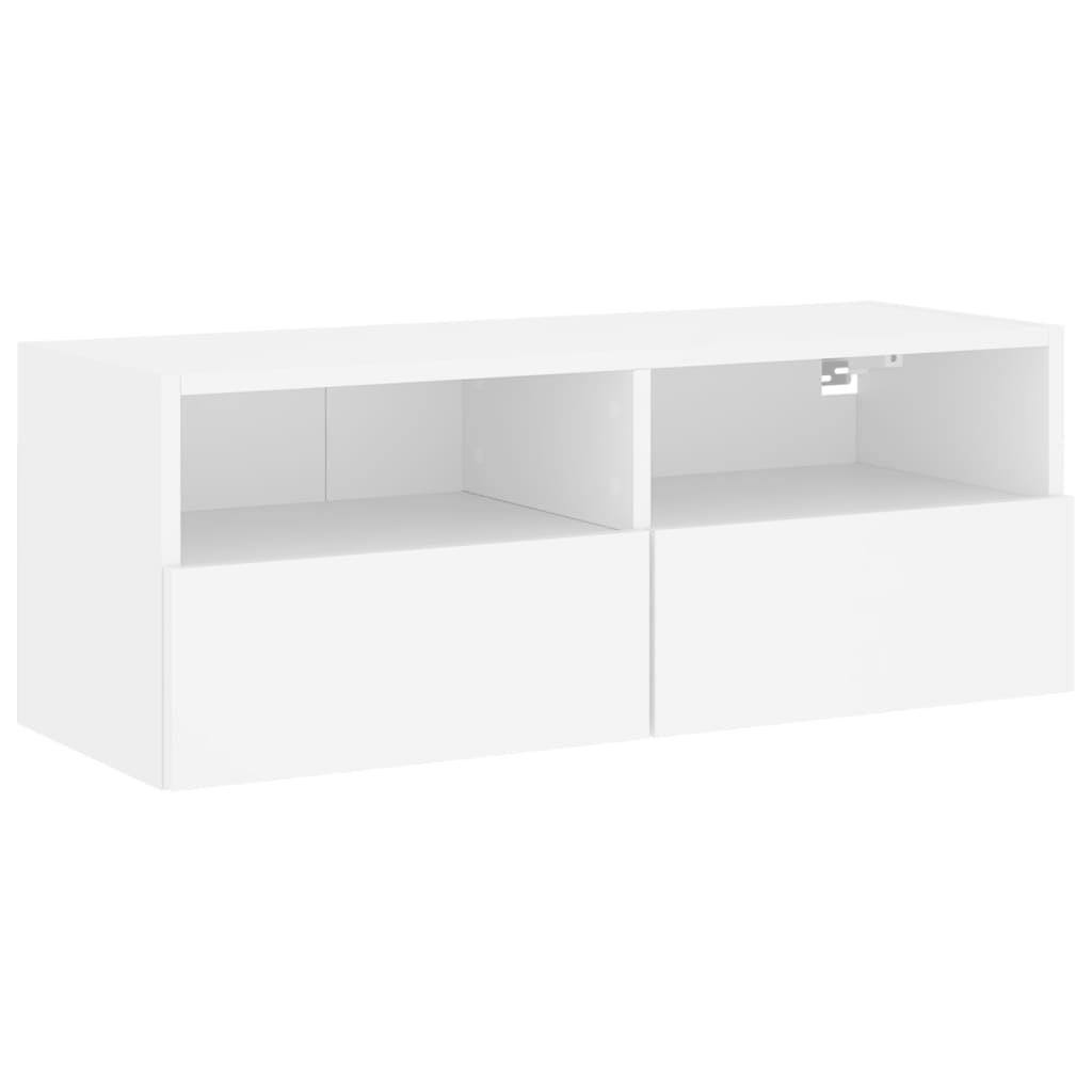 TV Wall Cabinet White 80x30x30 cm Engineered Wood