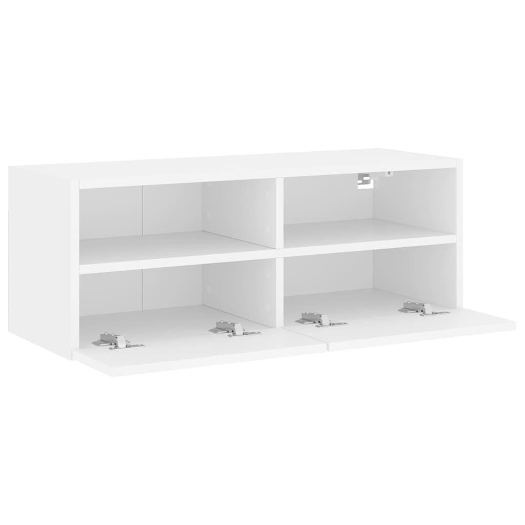 TV Wall Cabinet White 80x30x30 cm Engineered Wood