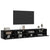 TV Wall Cabinets 2 pcs Black 100x30x30 cm Engineered Wood