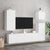 TV Wall Cabinet White 40.5x30x90 cm Engineered Wood